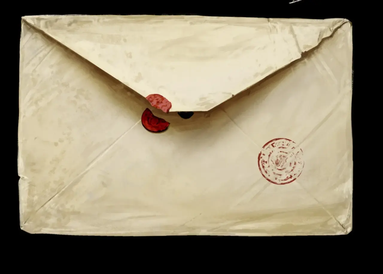 Official concept artwork of a sealed envelope with a red wax seal