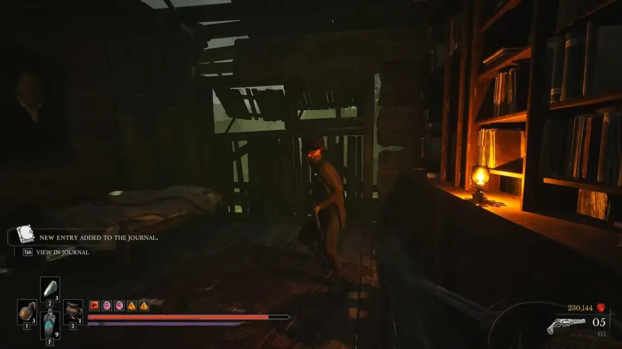 The hostile father inside the house before the Headman’s Key pickup