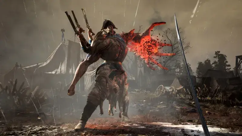 William facing a large mutated soldier in Valor Mortis