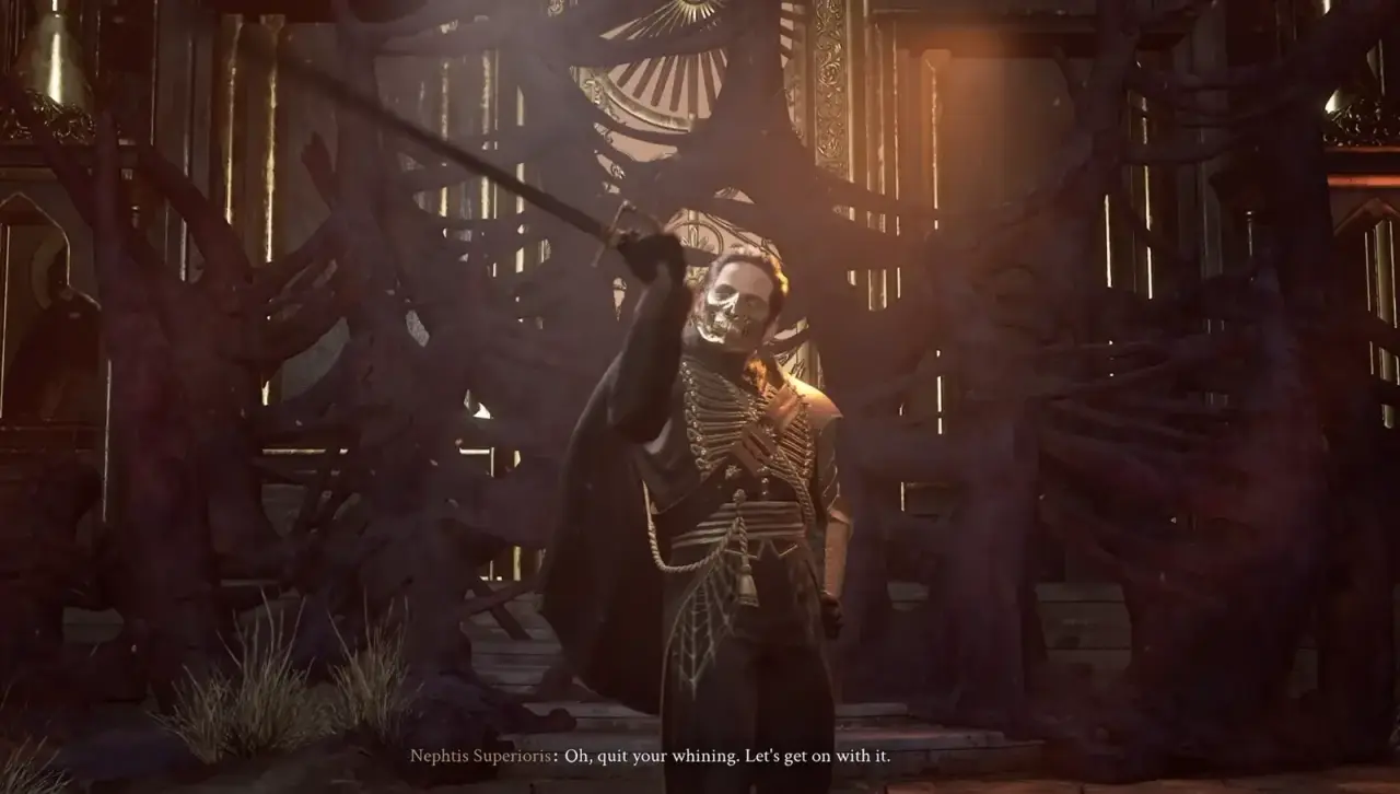 Captain Raphael confronting William in the Fortress encounter